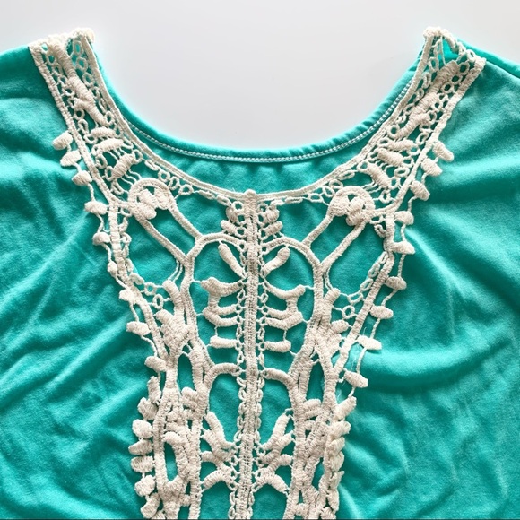 🌸New🌸 Women’s Lace Short Sleeve Blouse Top Large - Picture 4 of 9